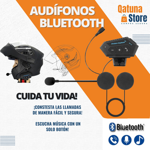 AUDÍFONOS PARA CASCO CON BLUETOOTH